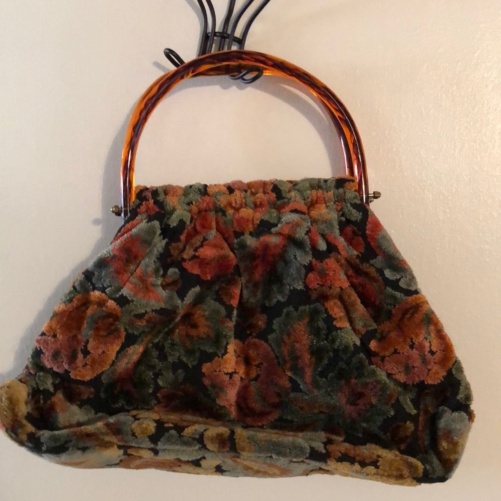 VINTAGE Carpet Bag with Coin Purse